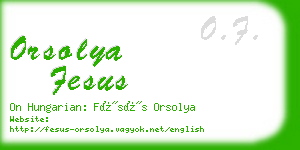 orsolya fesus business card